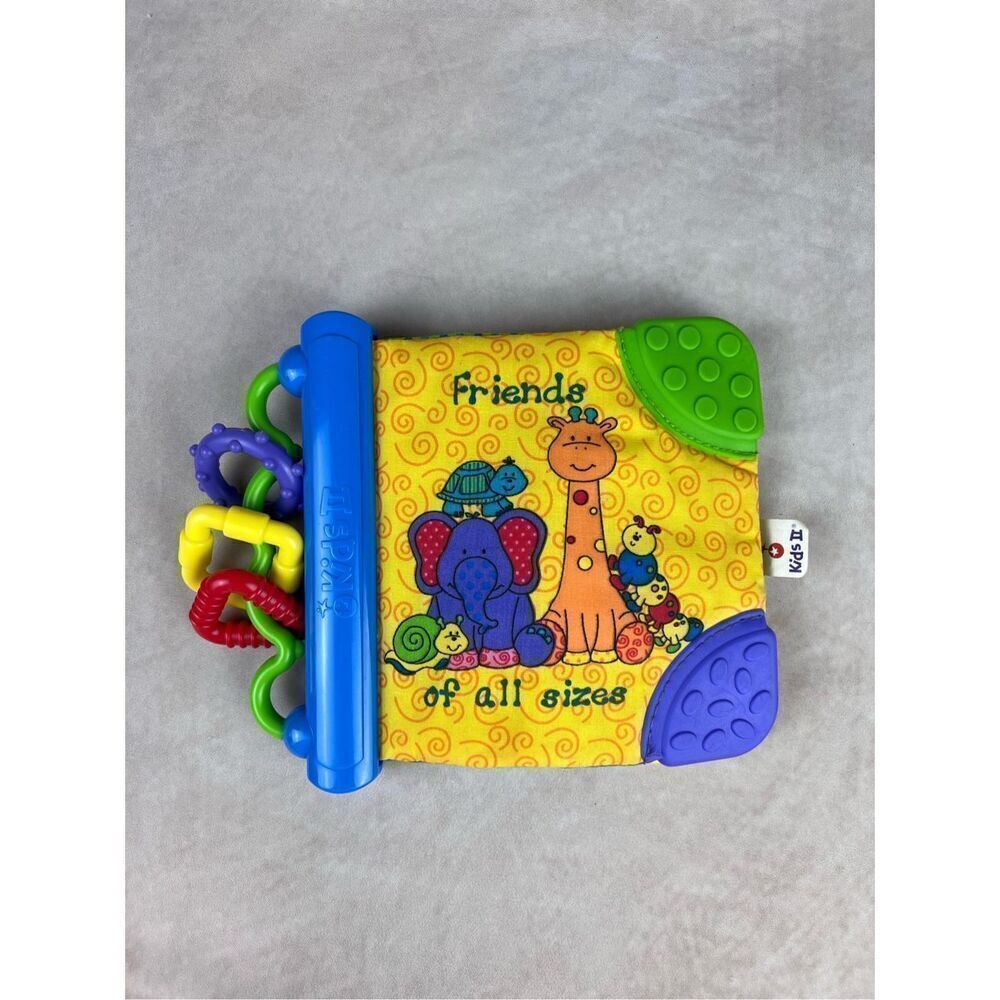 Vintage Kids II Stuffed Plush Book Colorful Crinkle Toy